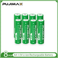 PUJIMAX 1.5V Constant Voltage AA Rechargeable Li-ion 4255mWh Battery With Intelligent LED Display Arc-look Battery Charger SET