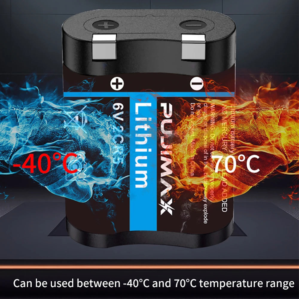 PUJIMAX Original 2CR5 Lithium Battery 6V Camera 2CR5 1700mAh Primary Batteries for Canon EOS5 50 55 650 10QD Minolta 303si Film