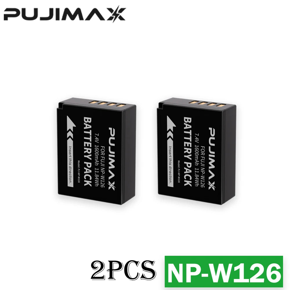 PUJIMAX NP-W126S NP-W126 Battery For Fujifilm Fuji X100F X-PRO1 X-PRO2 X-A1/A2/A3/A10 X-E1 X-E2 X-E2S X-E3 X-M1 X-T1/T2/T10