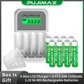 PUJIMAX 1.2V RechargeableIntelligent Battery Charger 1.2V AA/AAA Ni-MH Rechargeable Batteries Battery Set Quick Charging