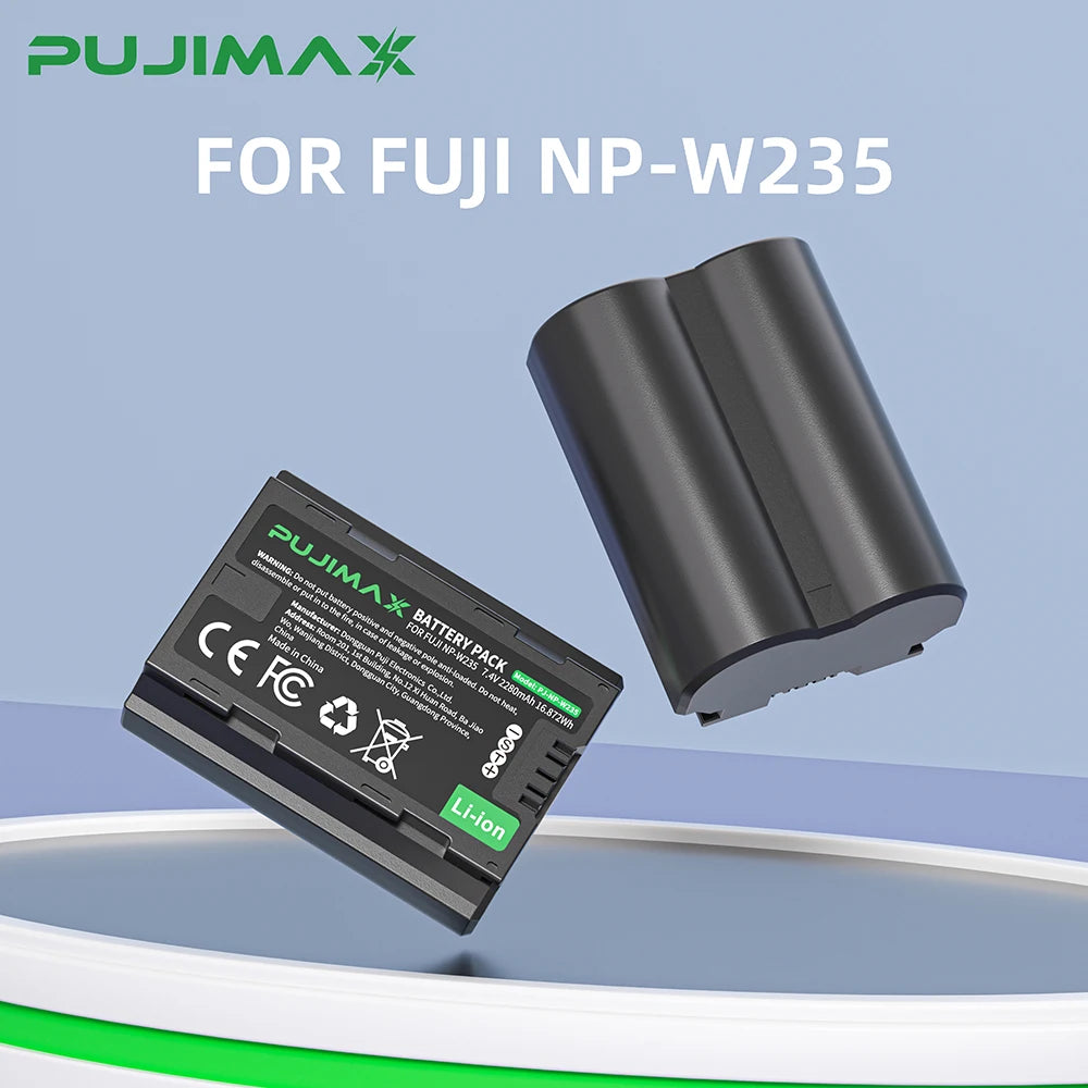 PUJIMAX NP-W235 NP W235 Battery for Fujifilm Fuji X-T4 XT4 GFX 100S X-T5 X-H2 XH2S XH2S GFX 550S II Rechargeable Camera Battery