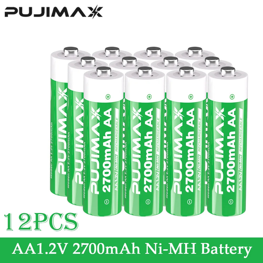  PUJIMAX  Rechargeable Ni-MH 1.2V AAA 1100mWh Smart Charging Compartment  Ni-MH Battery Rechargeable Charger Fast Charging