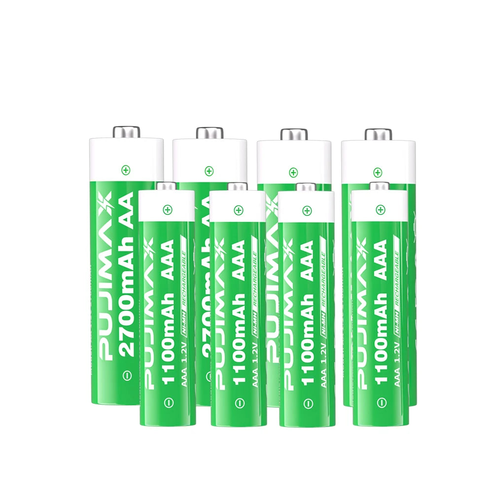  PUJIMAX 1.2V AA AAA Ni-MH Rechargeable Battery Compartment  Charger For 1100mAh 2700mAh Battery Rechargeable Led Indicator
