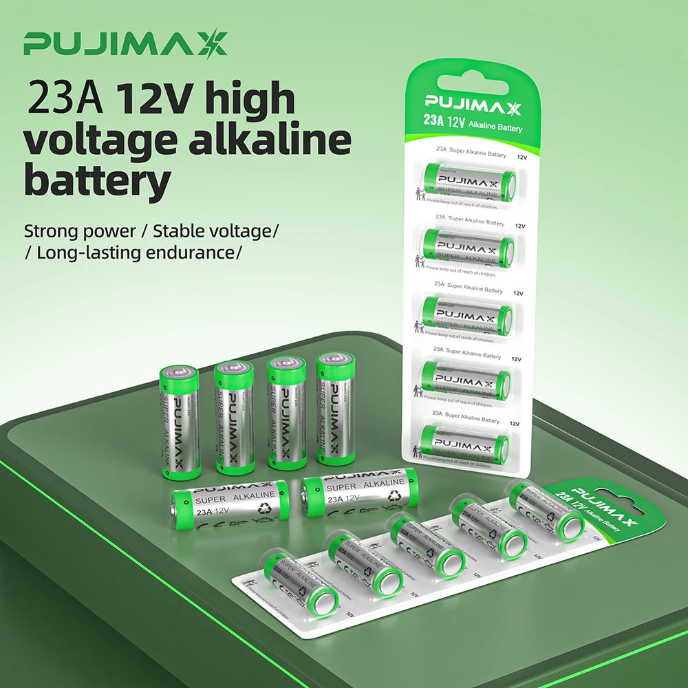 PUJIMAX 5-60PCS 12V 23A Alkaline Battery 58mAh-A23 E23A K23A L1028 for Remote Control Doorbell Toys Flashlight Primary Batteries