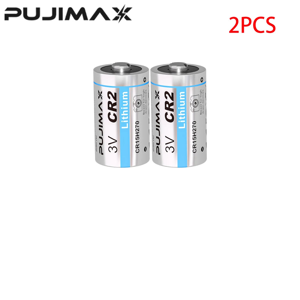 PUJIMAX CR2 3V Lithium Battery CR15H270 DLCR2 ELCR2 CR15266 Primary Batteries Non-Rechargeable Battery for Camera Smoke Detector
