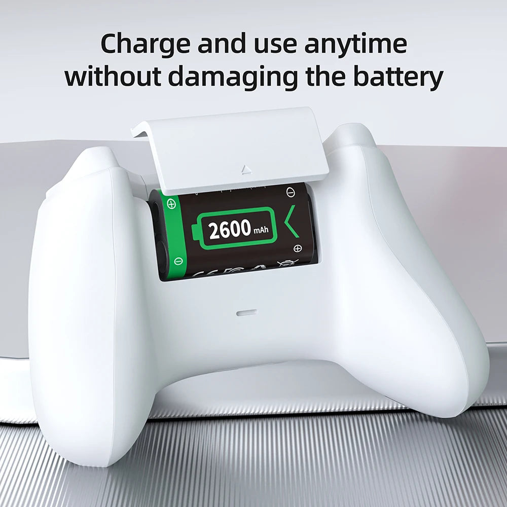 PUJIMAX 2-10pcs 2600mAh XBOX Battery Rechargable Batteries Pack For XBOX Serise S/X and XBOX ONE S/X/Elite With＆ Chaging Cable