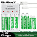 PUJIMAX AAA Rechargeable Batteries High Capacity 2700mAh /1100mAh 1.2V Ni-MH AA/AAA Battery for Clocks Mice Toys+Battery Charger
