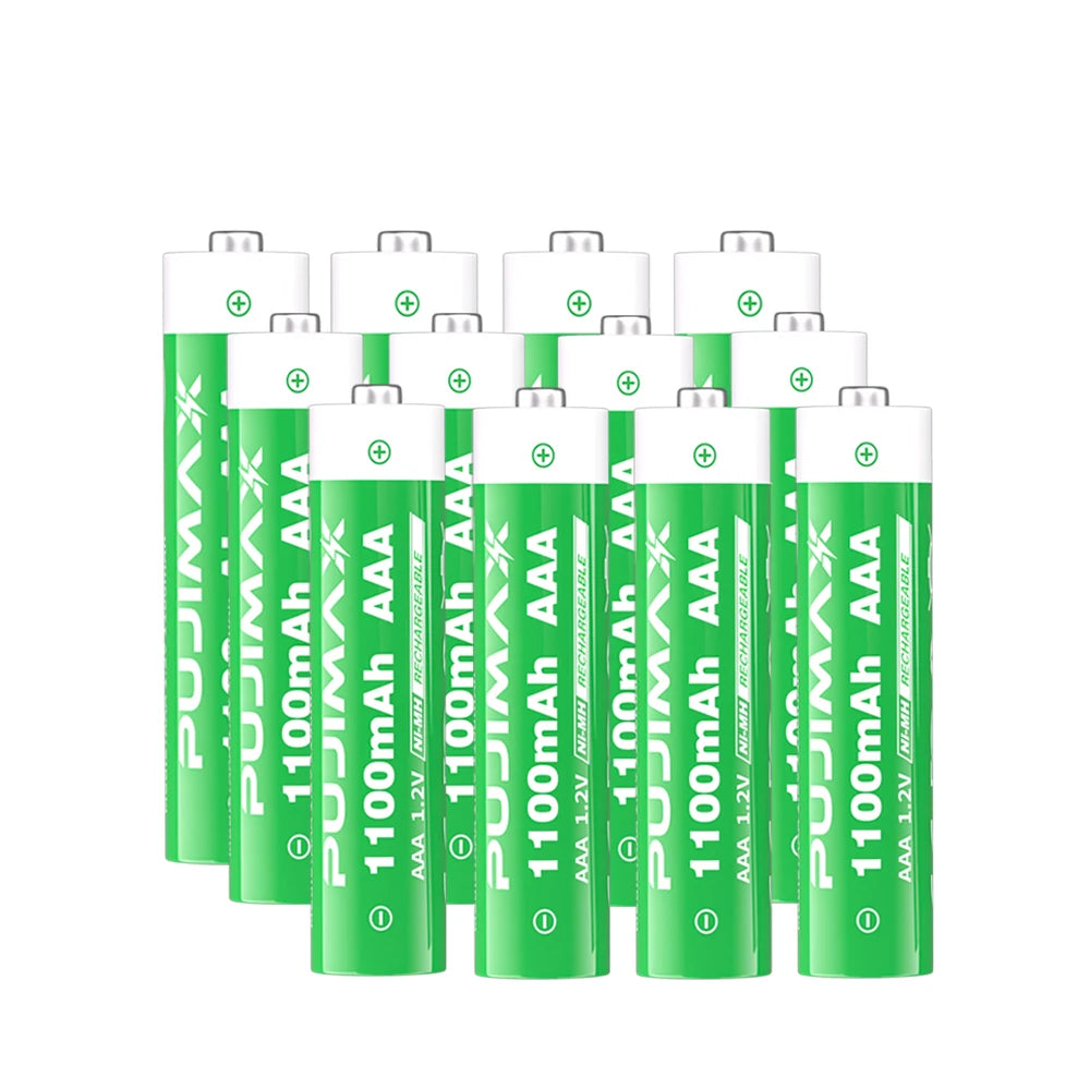  PUJIMAX  Rechargeable Ni-MH 1.2V AAA 1100mWh Smart Charging Compartment  Ni-MH Battery Rechargeable Charger Fast Charging