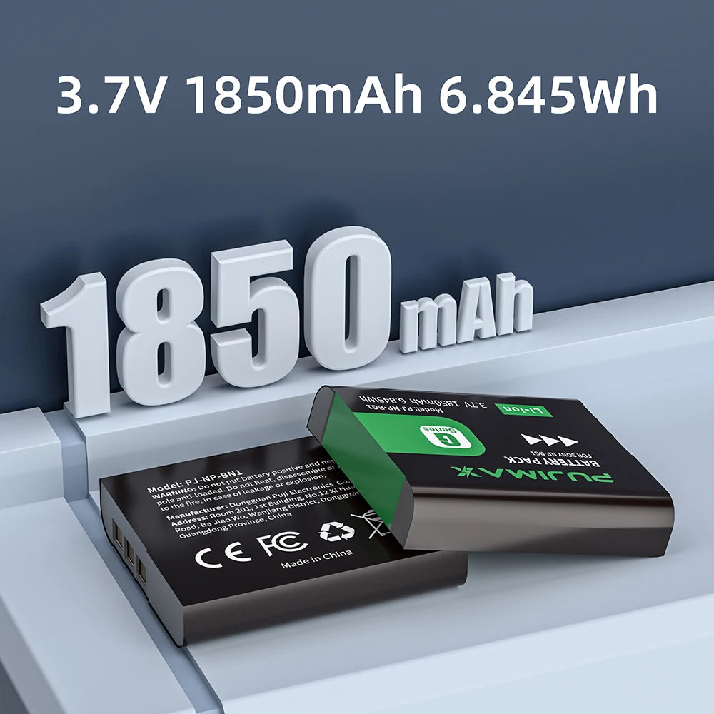 PUJIMAX NP-BG1 NP BG1 FG1 Battery For Sony DSC-H50 DSC-H55 DSC-H3 DSC-H7 DSC-H9 H10 H20 W100 WX1 Camera Battery NPBG1 1850mAh