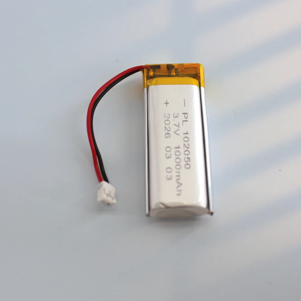 PUJIMAX 102050 3.7V 1000mAh Lipo Cells Lithium Polymer Rechargeable Battery for MP3 GPS Beauty Instrument GPS LED Light with PCB