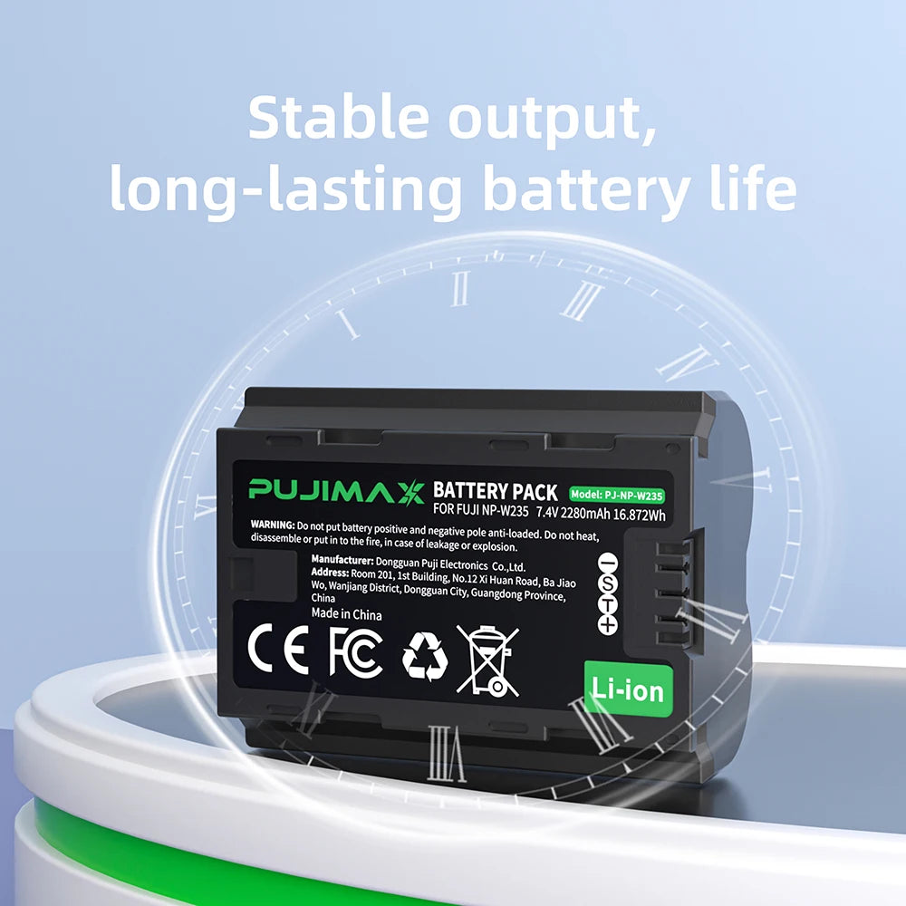 PUJIMAX NP-W235 NP W235 Battery for Fujifilm Fuji X-T4 XT4 GFX 100S X-T5 X-H2 XH2S XH2S GFX 550S II Rechargeable Camera Battery