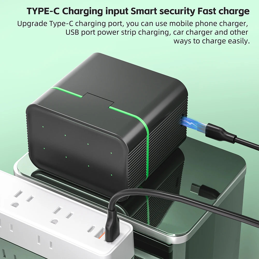 PUJIMAX 8-Slots Battery Smart Charger For 1.5V AAA/AA 1100mWh 4255mWh  Rechargeable Lithium Batteries Intelligent Fast  Charger