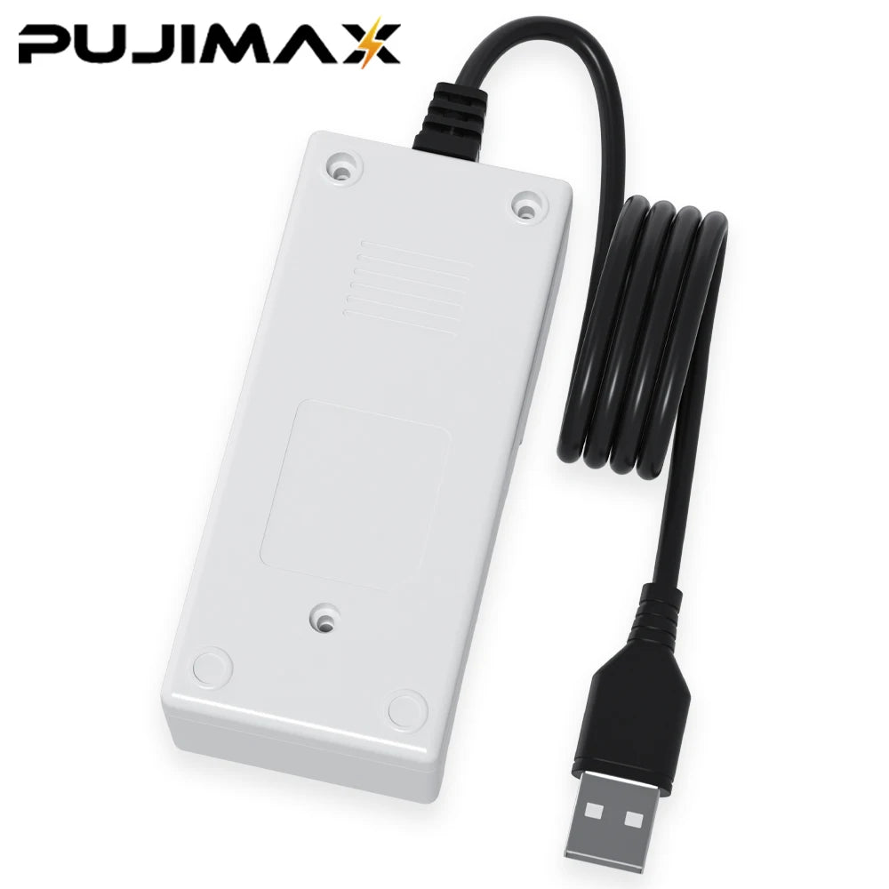 PUJIMAX 1.2V Ni-MH Battery Charger 2Slot Intelligent LED Indicator USB Cable Charger for Ni-MH/Ni-Cd Rechargeable AA/AAA Battery