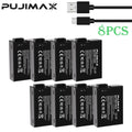 PUJIMAX 2100mAh LP-E8 LP E8 LPE8 Rechargeable Camera Battery with USB-C Input Canon EOS 550D 600D 650D 700D Rebel T2i T3i T4i T5