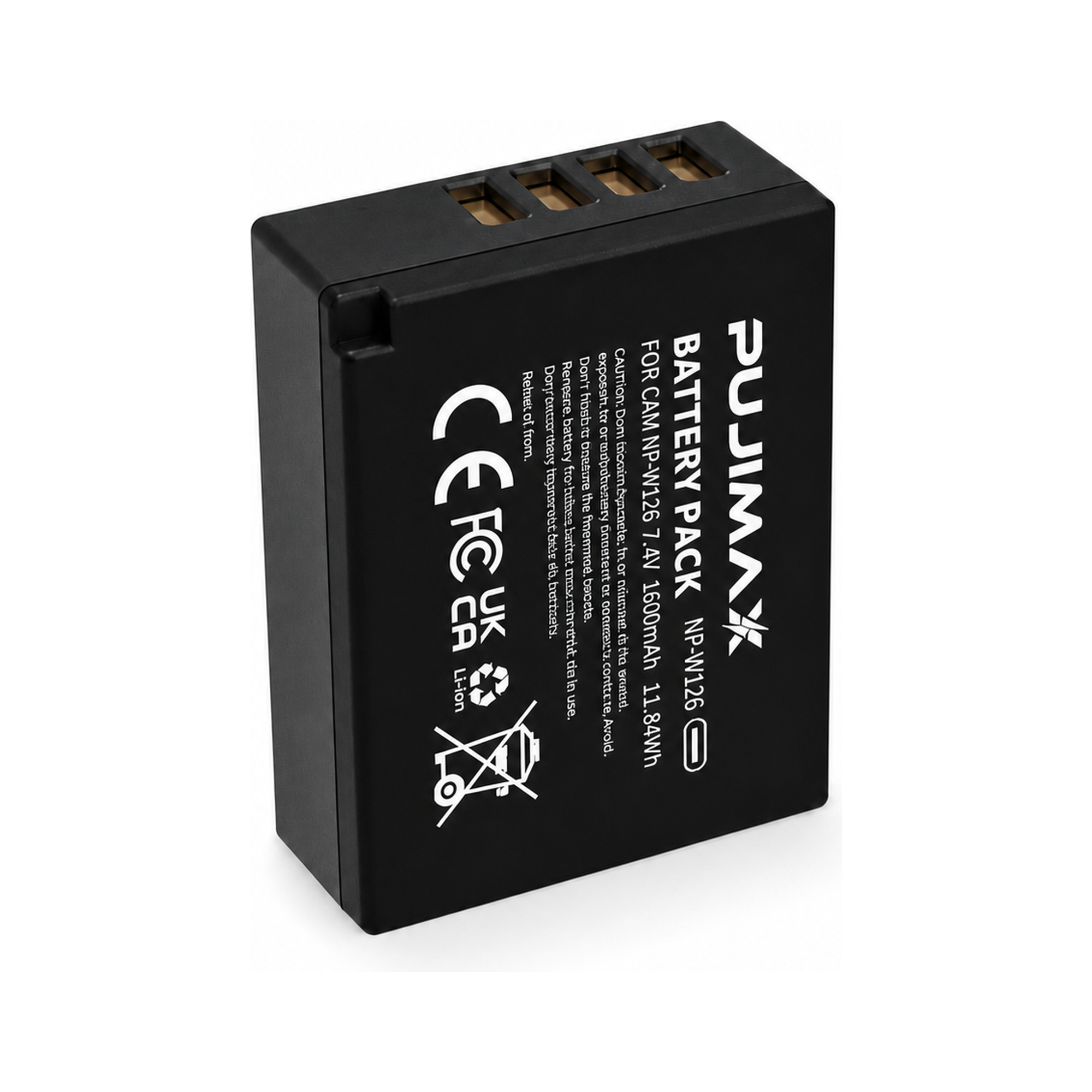 PUJIMAX NP-W126-C 7.4V 1600mAh Li-ion USB-C Rechargeable Battery