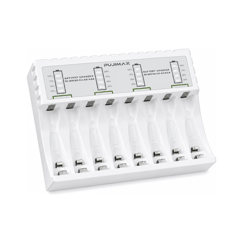 PUJIMAX 8-Slot USB-C Battery Charger