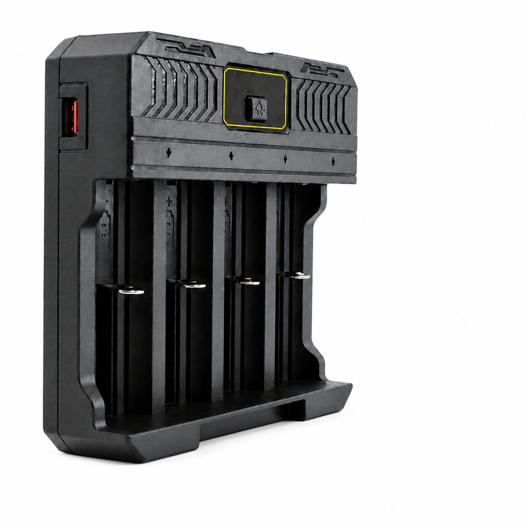 PUJIMAX 4-Slot USB-C Cylindrical-Cell Battery Charger
