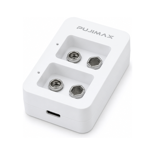 PUJIMAX 9V 2-Slot Battery Charger with USB-C