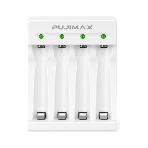 PUJIMAX 4-Slot AA/AAA USB-C Battery Charger