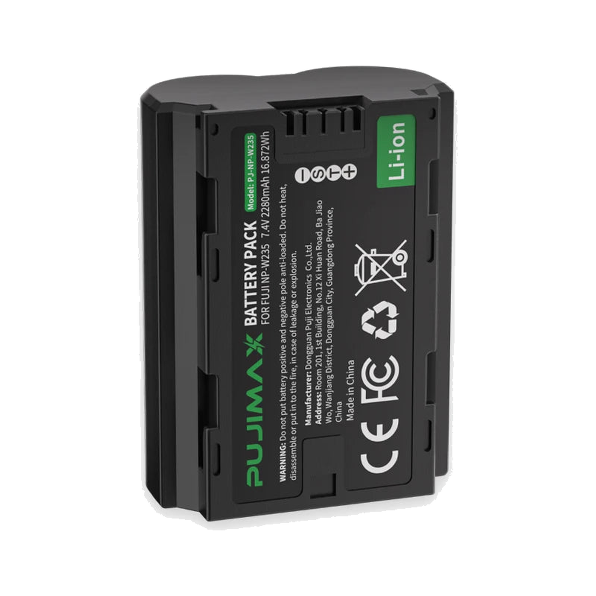 PUJIMAX PJ-NP-W235 7.4V 2280mAh Li-ion USB-C Rechargeable Battery