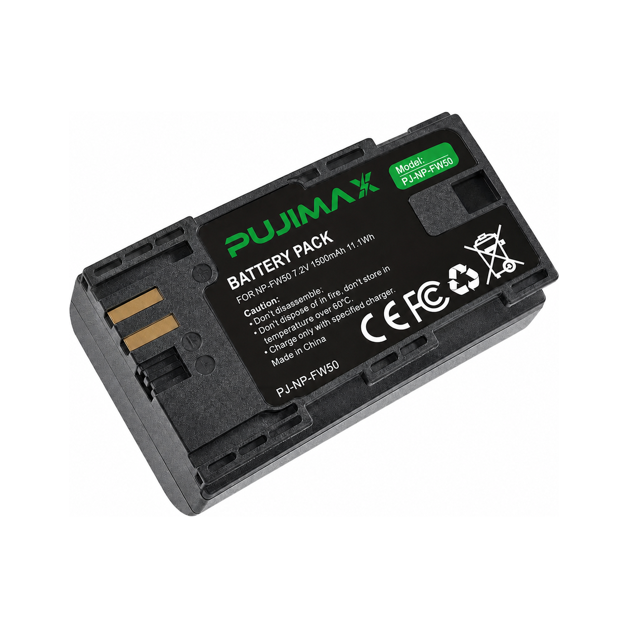 PUJIMAX PJ-NP-FW50 7.2V 1500mAh Li-ion Camera Battery