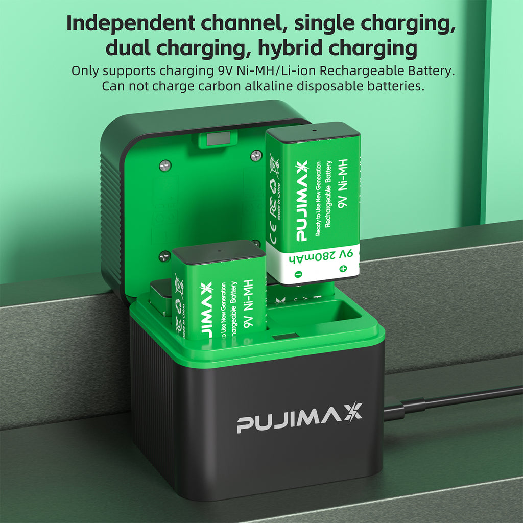 PUJIMAX PJ-N434 charging slots and battery compatibility