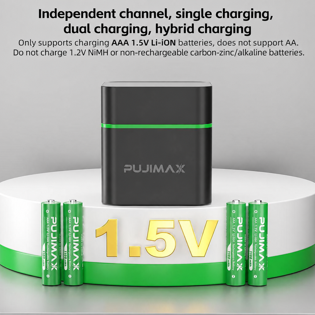 PUJIMAX PJ-L1210 charging slots and battery compatibility