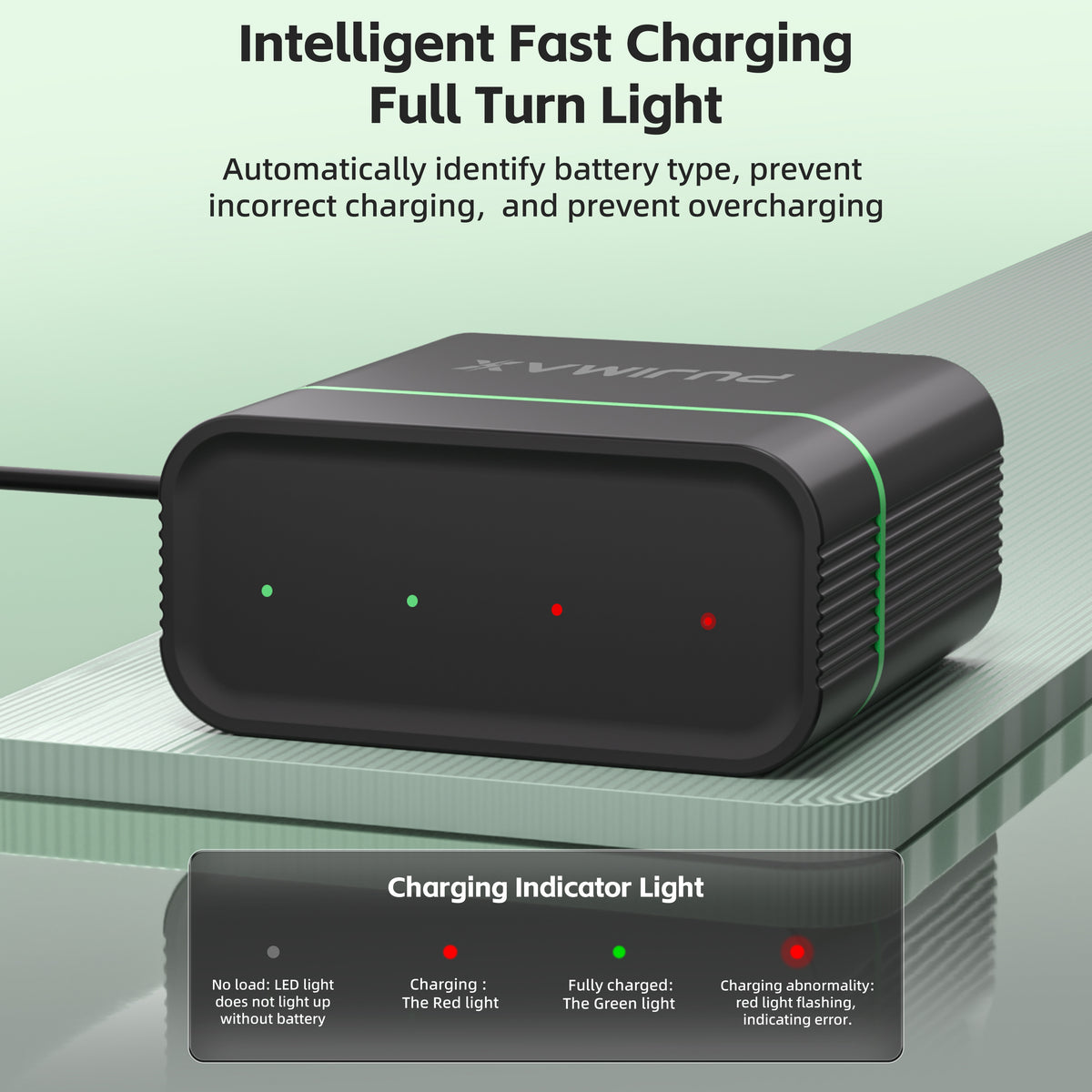 PUJIMAX PJ-L412 charging status indicator guide