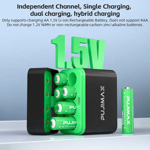 PUJIMAX PJ-L811 charging slots and battery compatibility