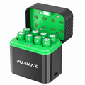 PUJIMAX PJ-L810 charging case with 8 AAA batteries on white background