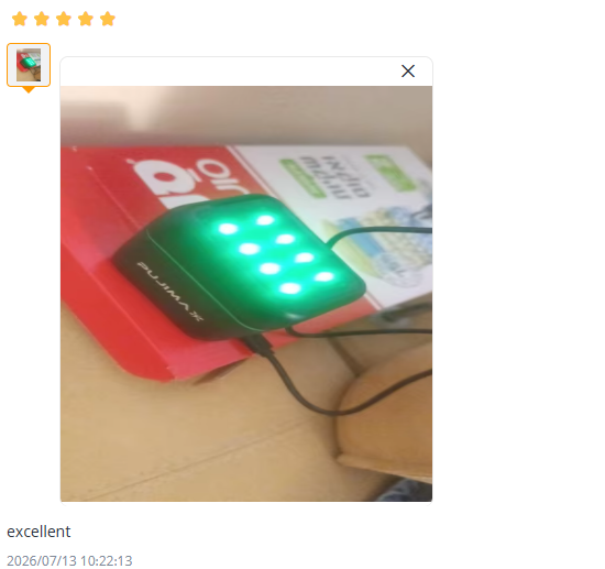 Original customer photo and complete review, including date